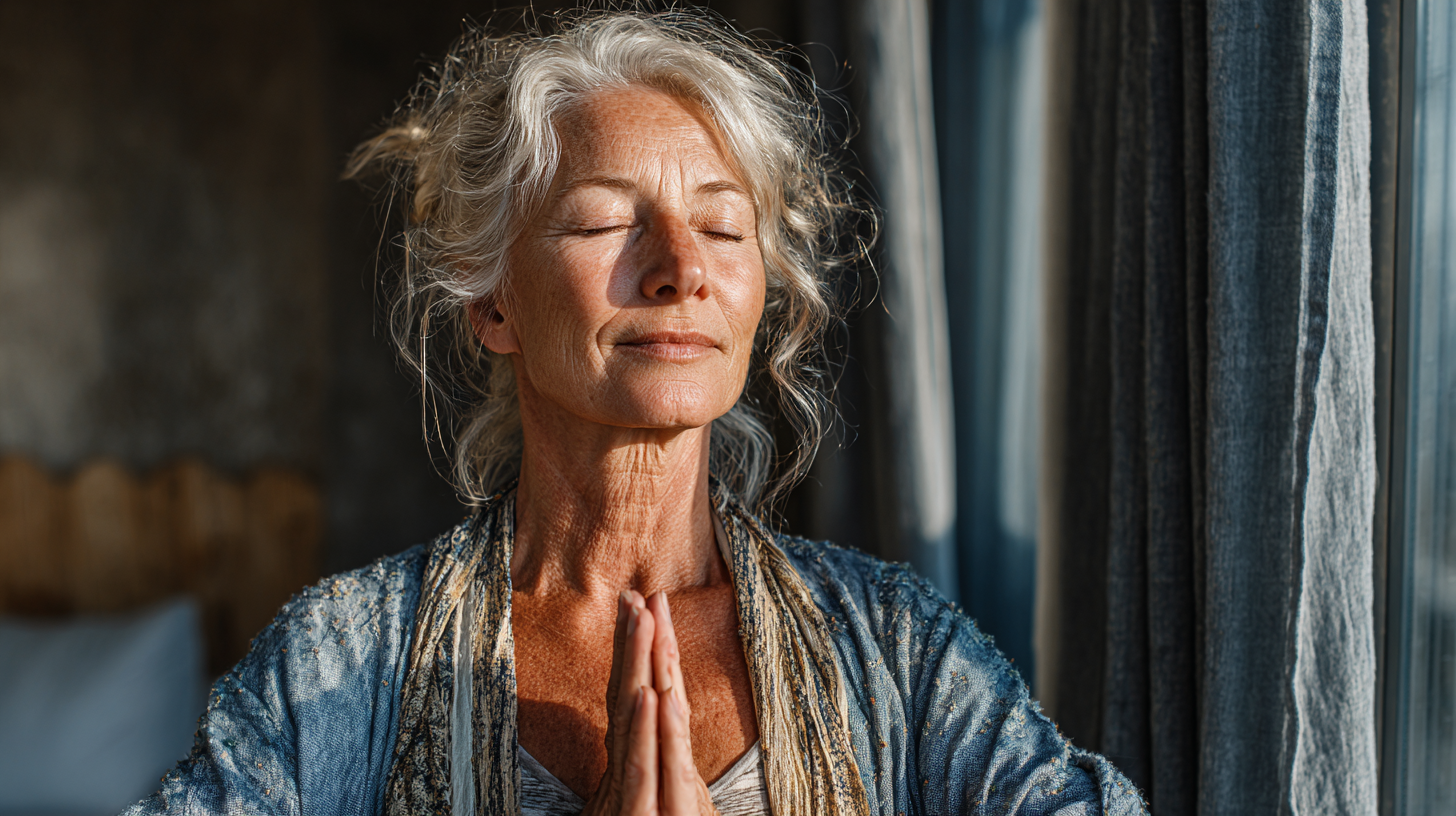 Група людей виконує м'які йога вправи на відкритому повітрі